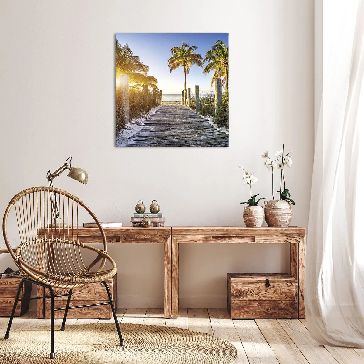 Schilderen op canvas - Rechtstreeks naar het paradijs - 30x30 cm