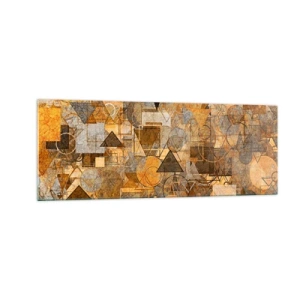 Schilderen op glas - De wereld in vorm - 140x50 cm