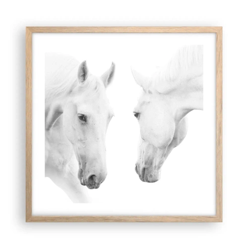 Een poster in een licht eiken lijst - Is dit vriendschap...? - 50x50 cm