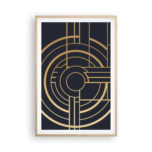 Een poster in een licht eiken lijst - Draaien van dingen - 61x91 cm