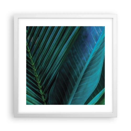 Poster in een witte lijst - De anatomie van groen - 40x40 cm