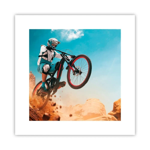 Poster - Fiets waanzin demon - 30x30 cm