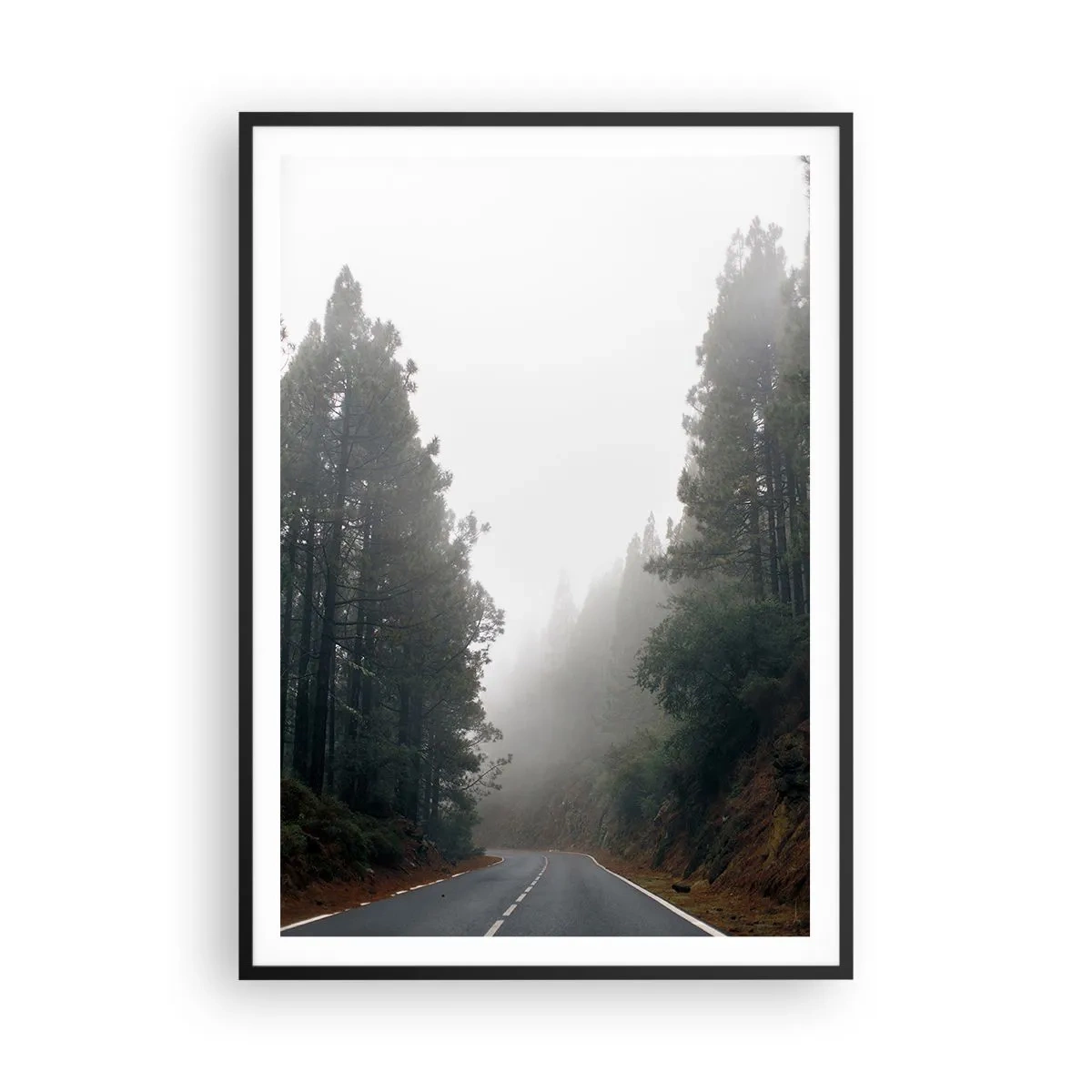 Poster in een zwarte lijst - Een verhaal over een magisch bos - 70x100 cm
