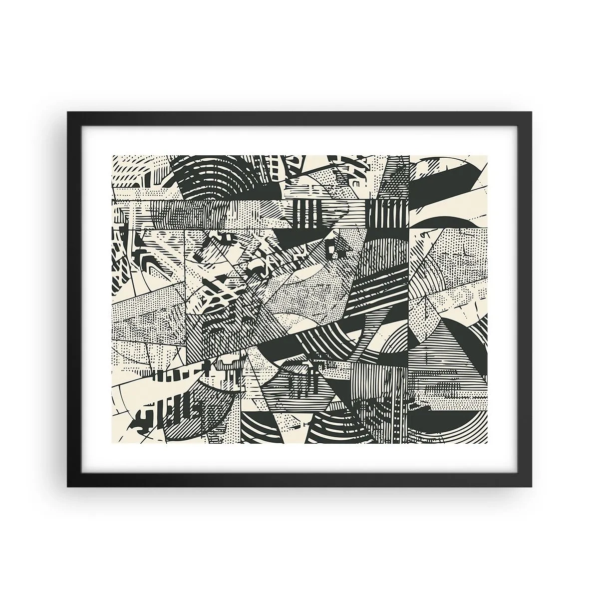 Poster in een zwarte lijst - De dynamiek van nu - 50x40 cm