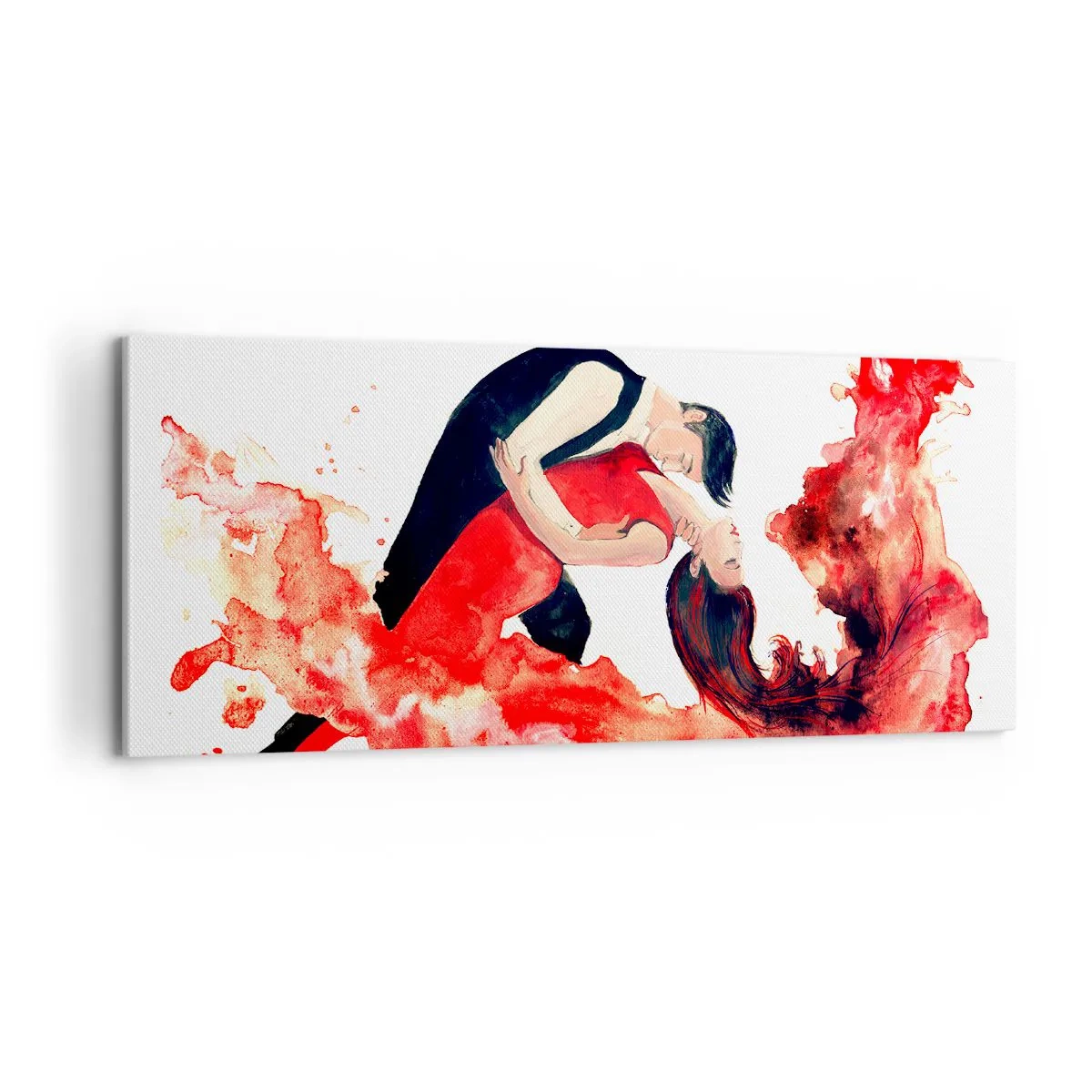 Schilderen op canvas - Tango - een sensuele golf - 100x40 cm