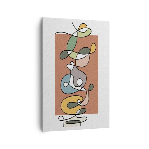 Schilderen op canvas - Abstractie: kleurrijke dans - 80x120 cm