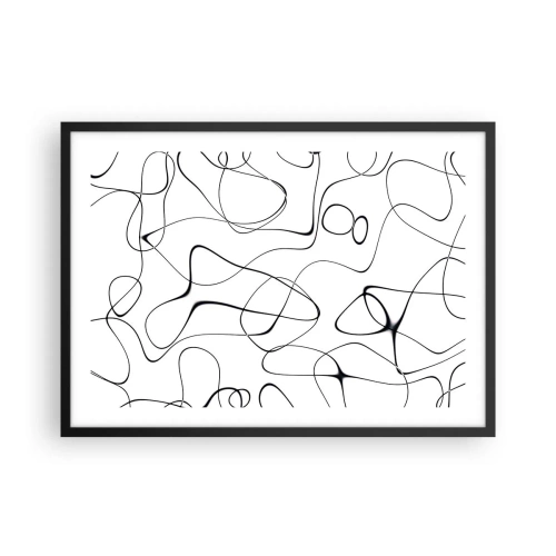 Poster in een zwarte lijst - Levenspaden, wisselvalligheden - 70x50 cm