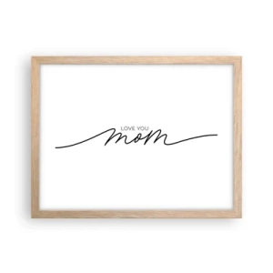 Een poster in een licht eiken lijst - Grote emotie - 40x30 cm