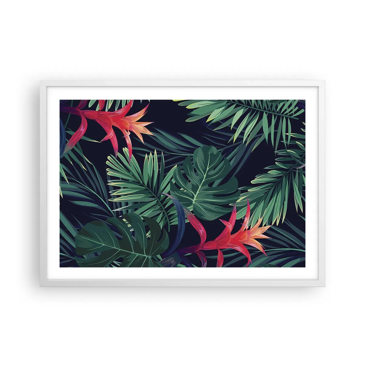 Poster in een witte lijst - Ontsteken in het groen - 70x50 cm