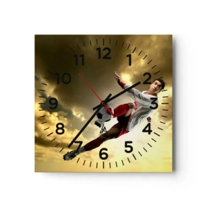 Wandklok - Klok - Voetbal hemel - 40x40 cm