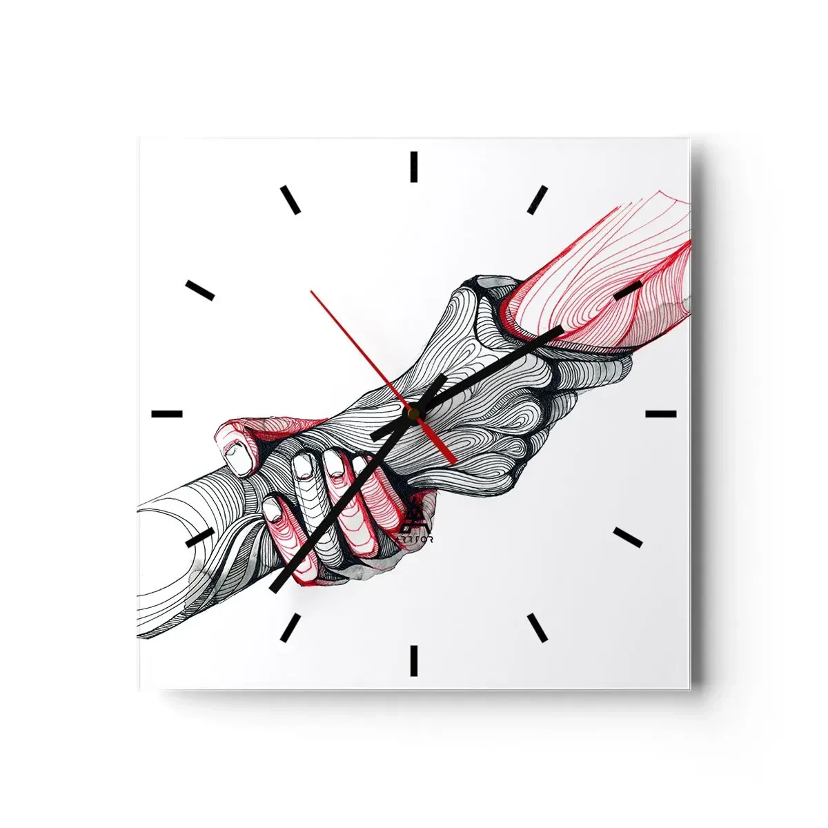 Wandklok - Klok - Je bent in goede handen - 30x30 cm