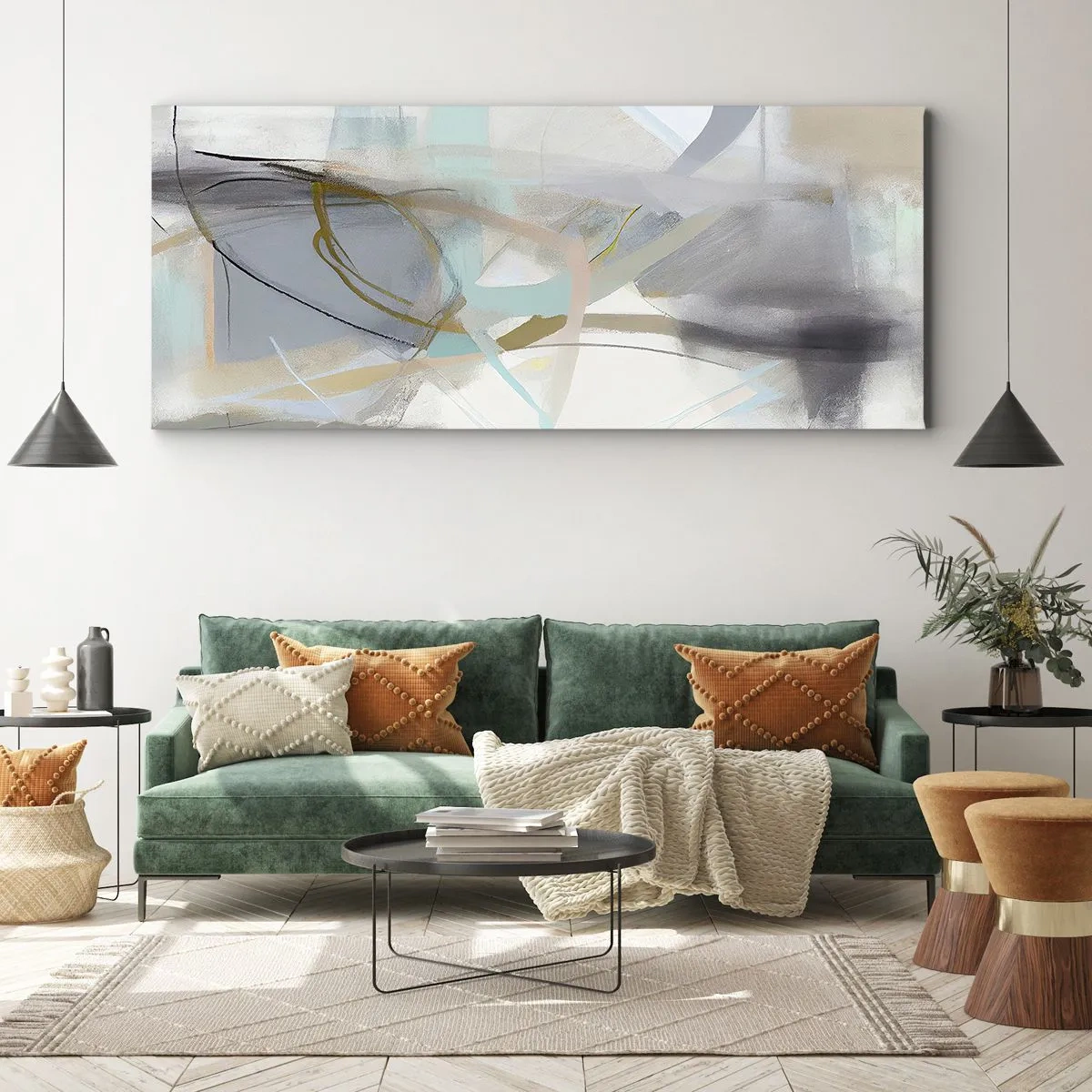 Schilderen op canvas - Mistige abstractie - 120x50 cm