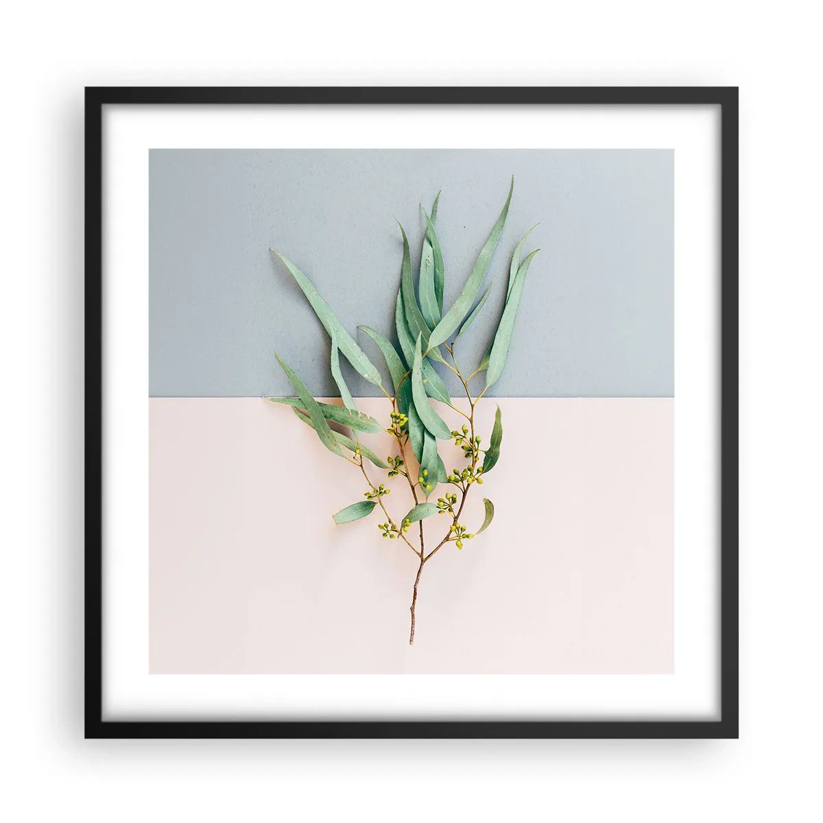 Poster in een zwarte lijst - Subtiliteit in pastelkleuren - 50x50 cm