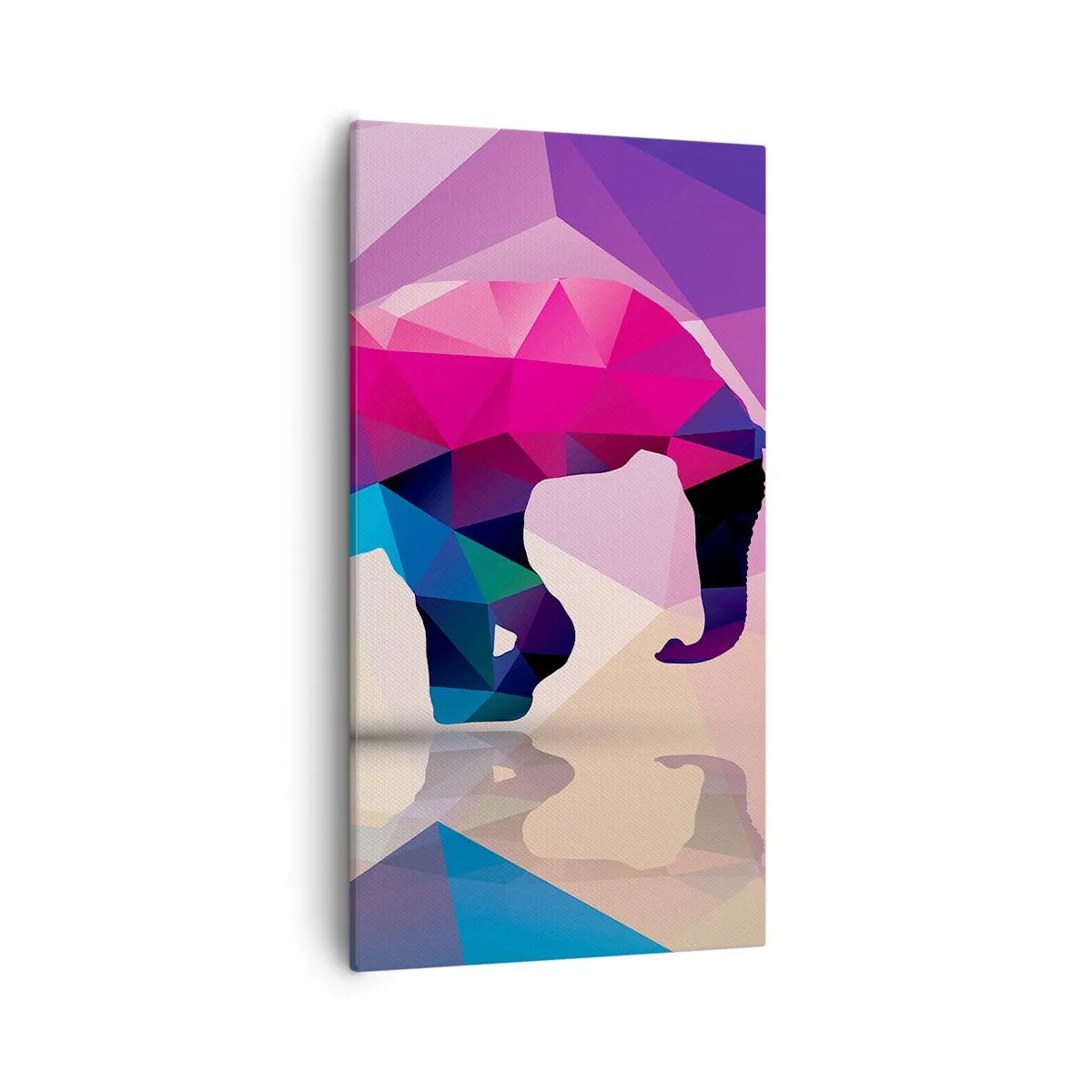 Schilderen op canvas - Kristallen dinosaurus - 55x100 cm