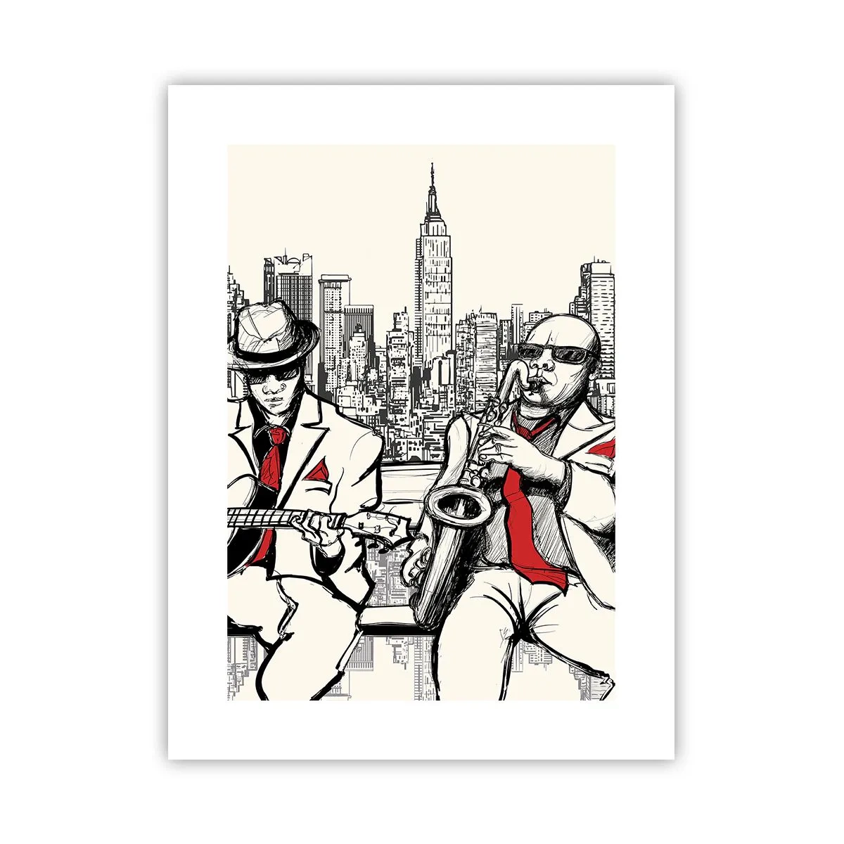 Poster - Improvisatie van New York - 30x40 cm