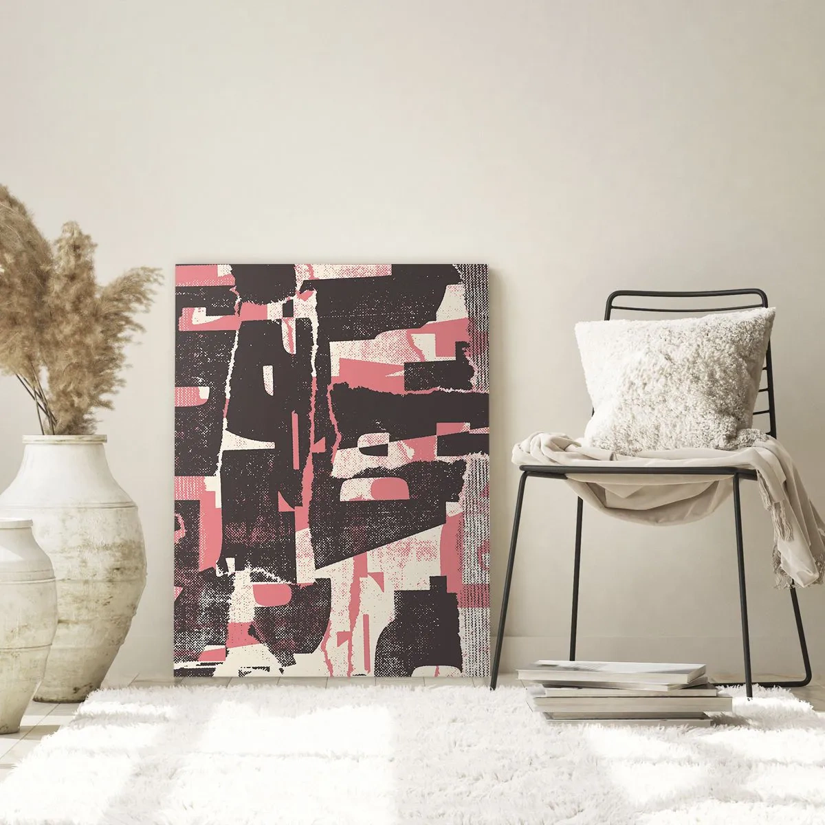 Schilderen op glas - Al dit lawaai - 70x100 cm