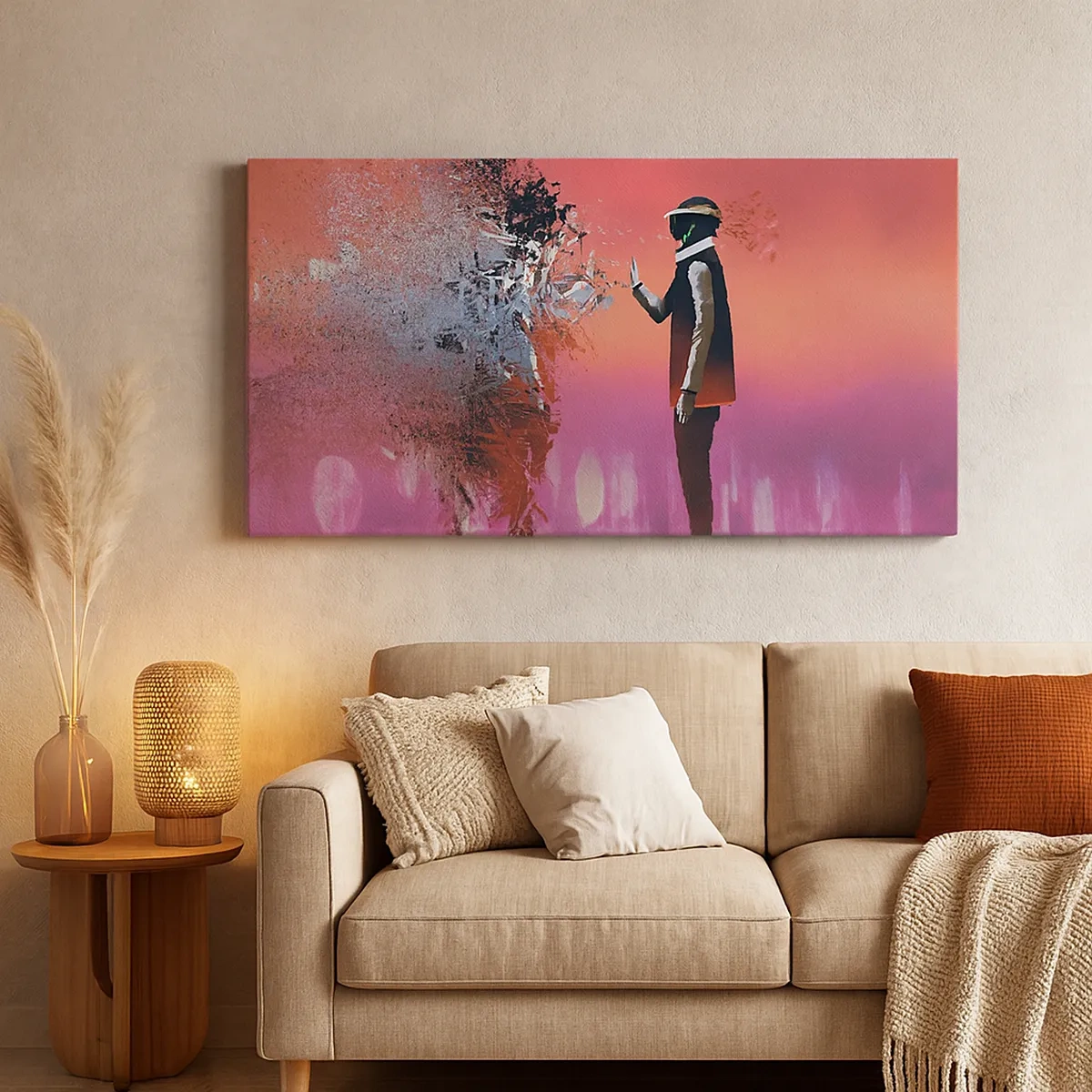 Schilderen op canvas - Kun je naar jezelf kijken? - 30x30 cm