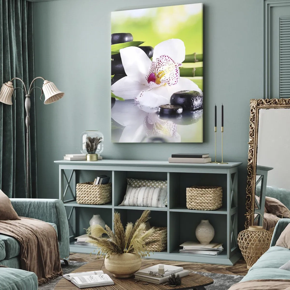 Schilderen op canvas - Koele frisheid - 65x120 cm