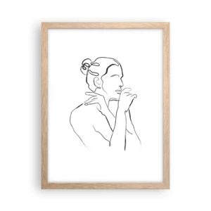 Een poster in een licht eiken lijst - Naakt: een sensueel mysterie - 30x40 cm