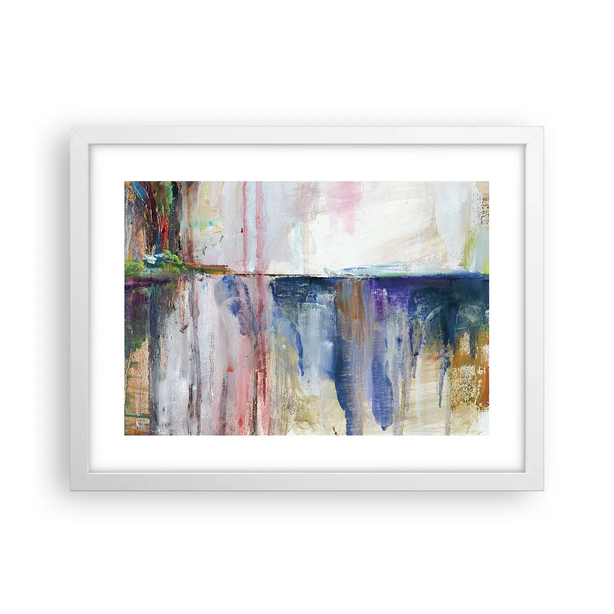 Poster in een witte lijst - Kleurrijke impressies en associaties - 40x30 cm