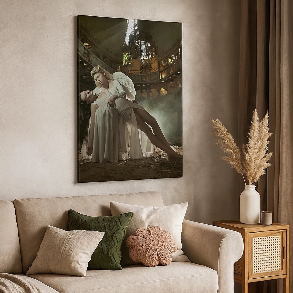 Schilderen op canvas - De geest van het oude theater - 50x70 cm