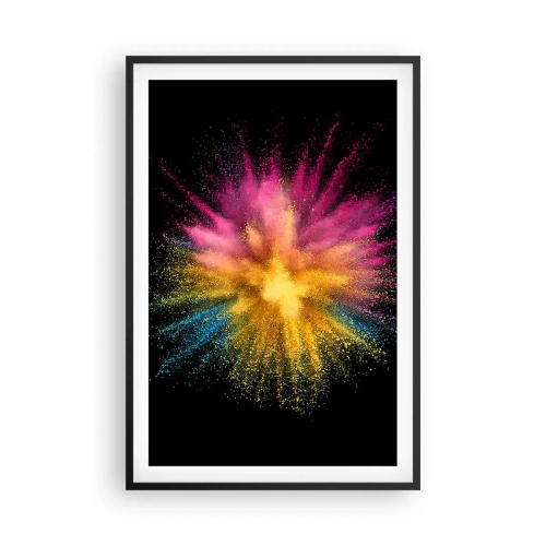 Poster in een zwarte lijst - De geboorte van kleuren - 61x91 cm