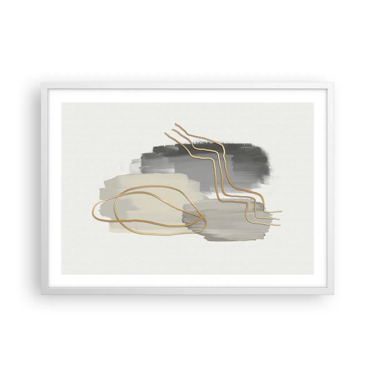 Poster in een witte lijst - Duur en beweging - 70x50 cm