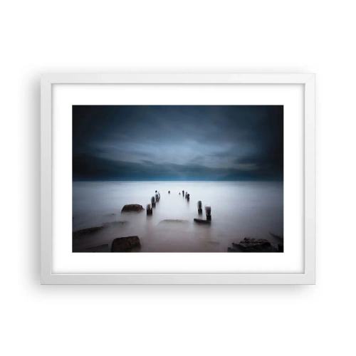 Poster in een witte lijst - Peinzend meer - 40x30 cm