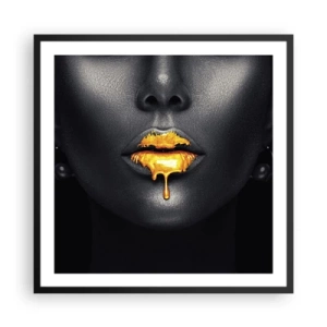 Poster in een zwarte lijst - Goldmouth - 60x60 cm