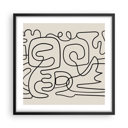 Poster in een zwarte lijst - Volg het pad - 50x50 cm