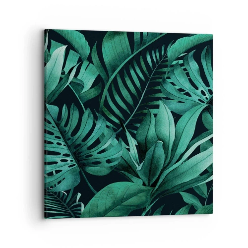 Schilderen op canvas - De diepte van tropisch groen - 70x70 cm
