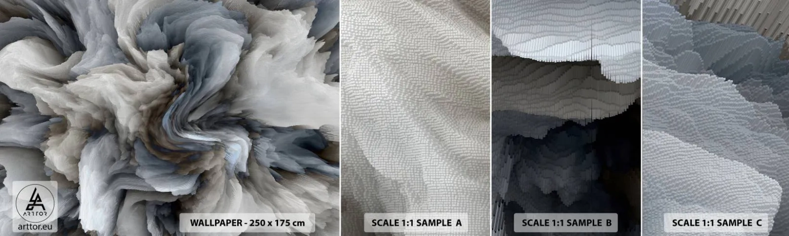 Fotobehang Staaltje Standard Eco - Steen en bloem - 3D, Driedimensionaal, Deel - 100x30 cm