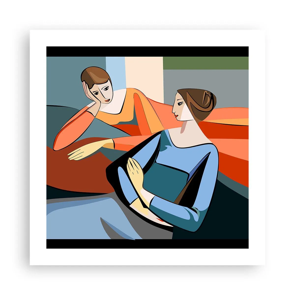 Poster - Een moment van vertrouwen - 50x50 cm