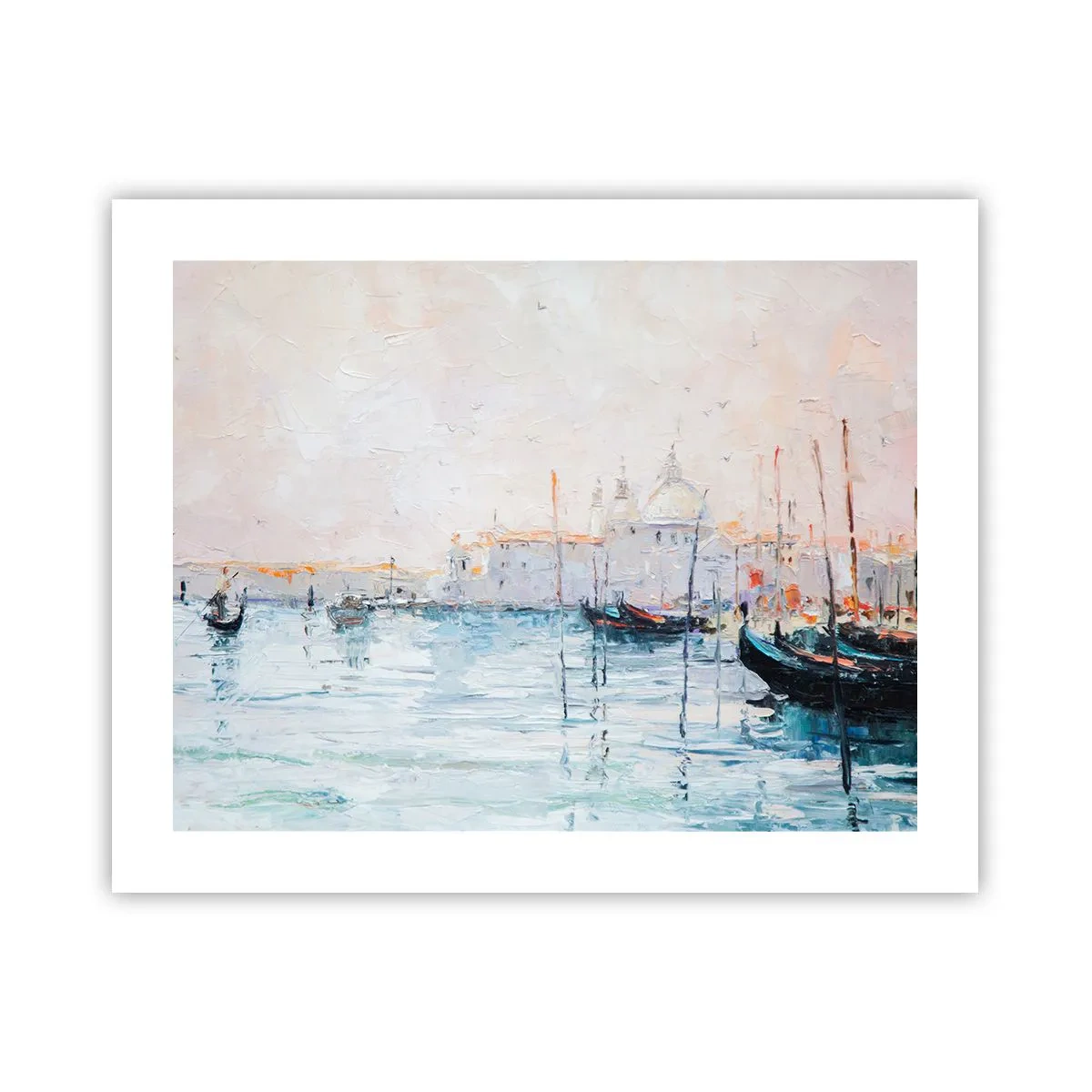 Poster - Achter het water, achter de mist - 50x40 cm