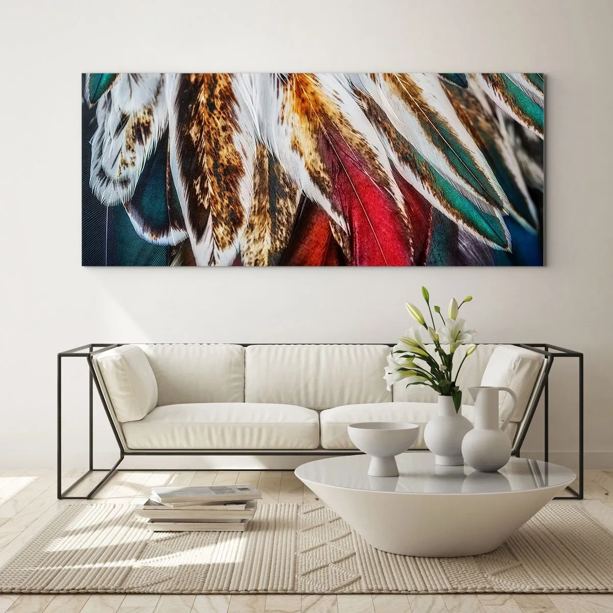 Schilderen op glas - Geheimen van de vlucht - 140x50 cm