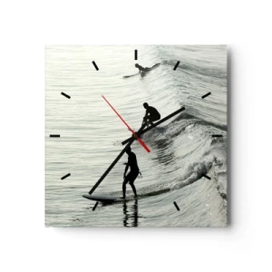 Wandklok - Klok - Om de golf te ontmoeten - 30x30 cm