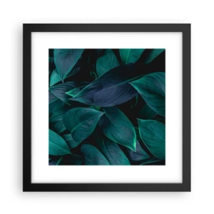 Poster in een zwarte lijst - Groen op zichzelf - 30x30 cm