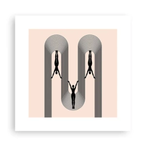 Poster - Op zijn kop - 30x30 cm