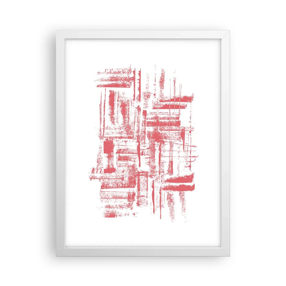 Poster in een witte lijst - De rode stad - 30x40 cm