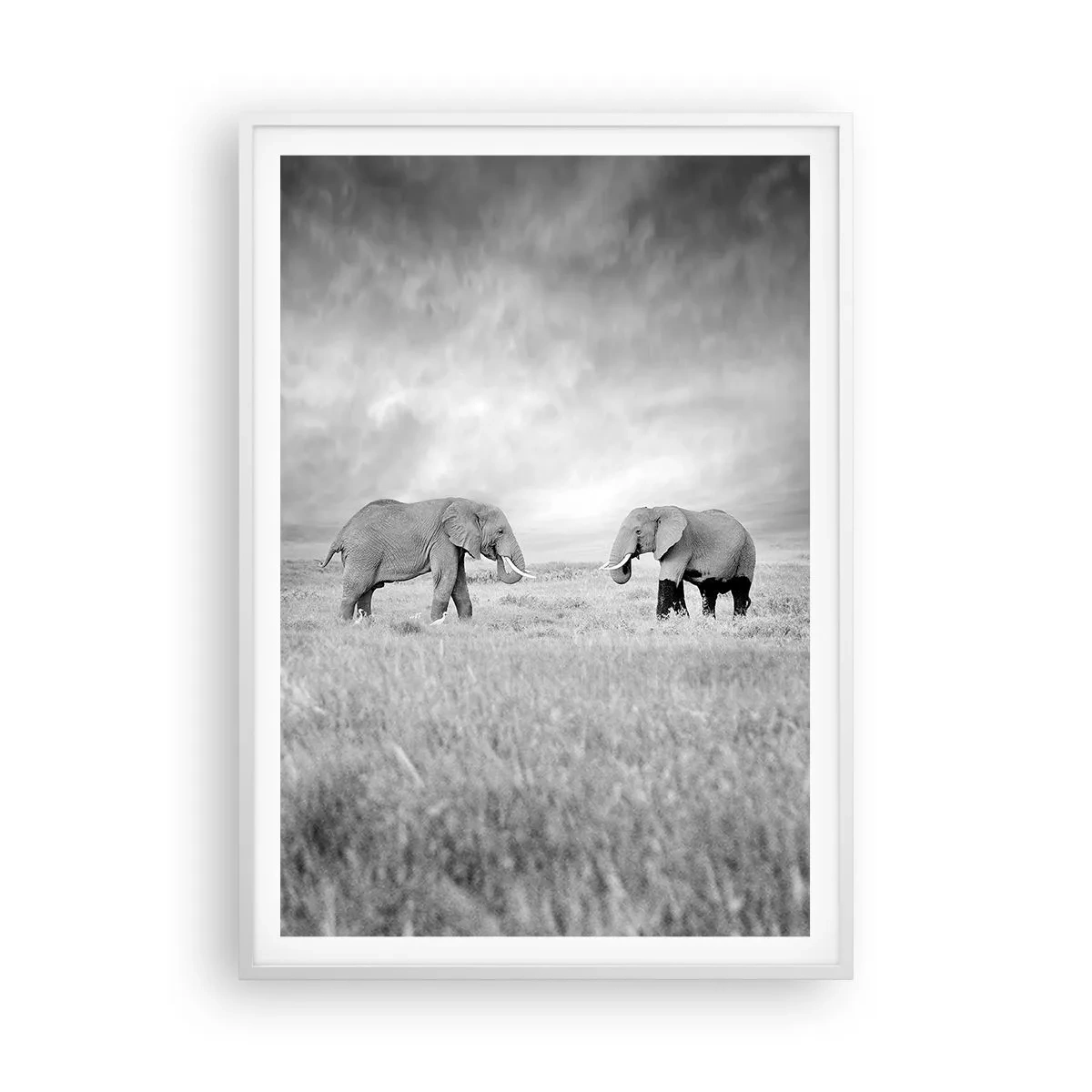 Poster in een witte lijst - Grijs is mooi - 70x100 cm