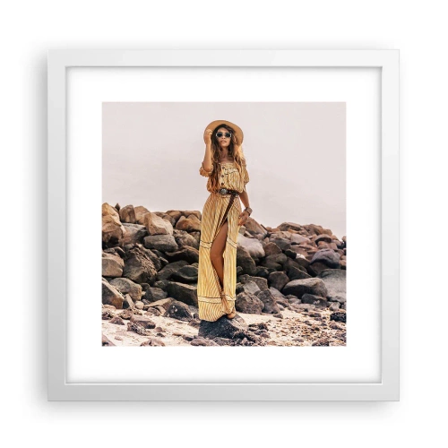 Poster in een witte lijst - De magie van stenen - 30x30 cm