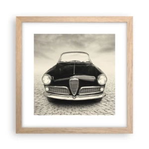 Een poster in een licht eiken lijst - Je moet gewoon van me houden - 30x30 cm