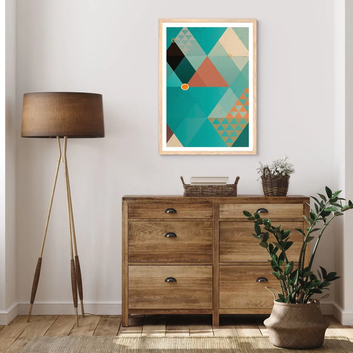 Een poster in een licht eiken lijst - Eenheid van veelheid, veelheid van eenheid - 30x40 cm