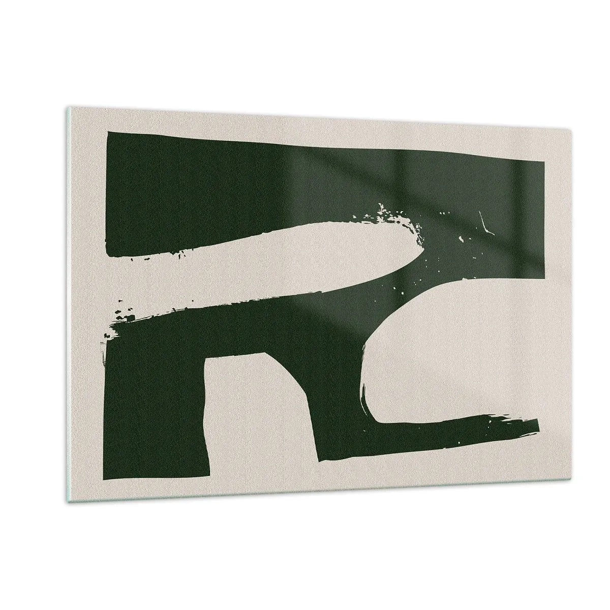 Schilderen op glas - Baaien van wit - 120x80 cm