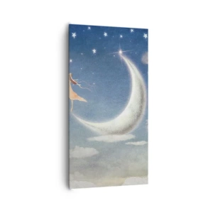 Schilderen op canvas - Blauwe verleidster - 65x120 cm