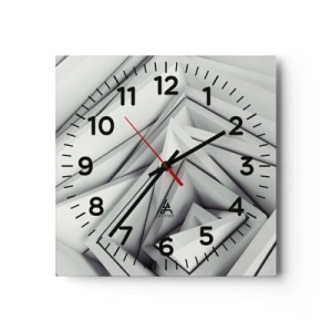 Wandklok - Klok - Scherpe hoeken knoppen - 30x30 cm