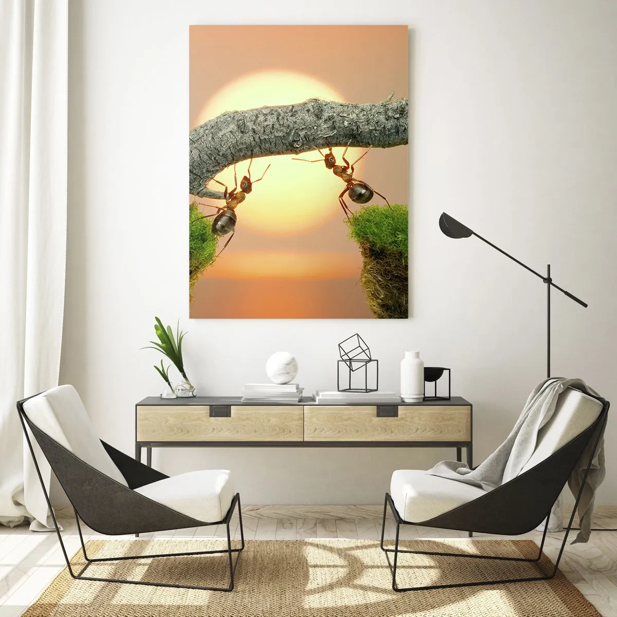 Schilderen op glas - Gelukkig samenwerken - 50x70 cm