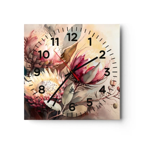 Wandklok - Klok - In profiel en en face - 30x30 cm