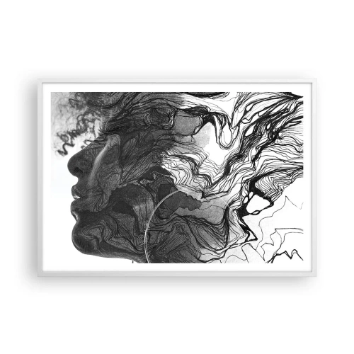 Poster in een witte lijst - Verstrikt in dromen - 100x70 cm