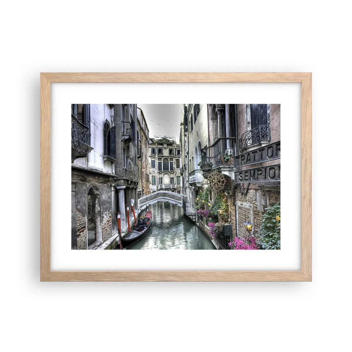 Een poster in een licht eiken lijst - Eeuwenlang in stille reflectie - 40x30 cm
